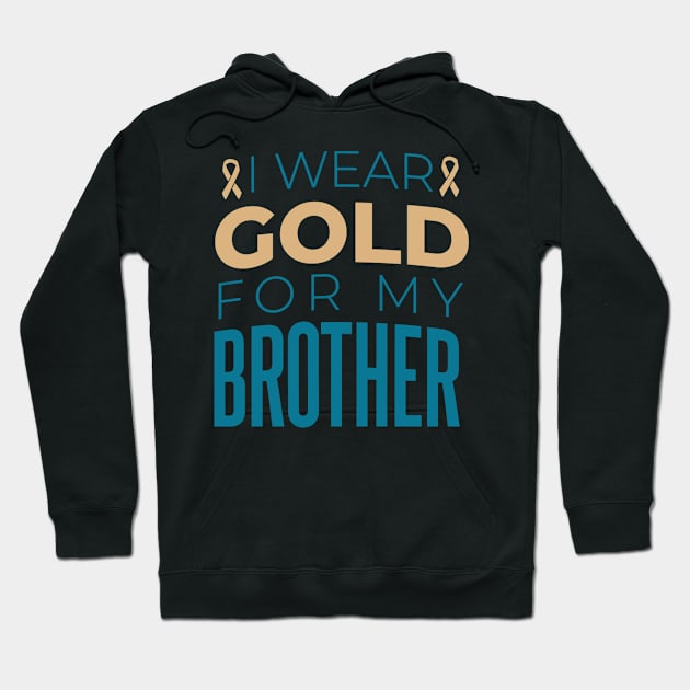 I Wear Gold For My Brother Hoodie by gdimido